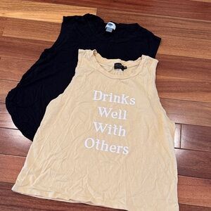 Black and Yellow Tank Tops